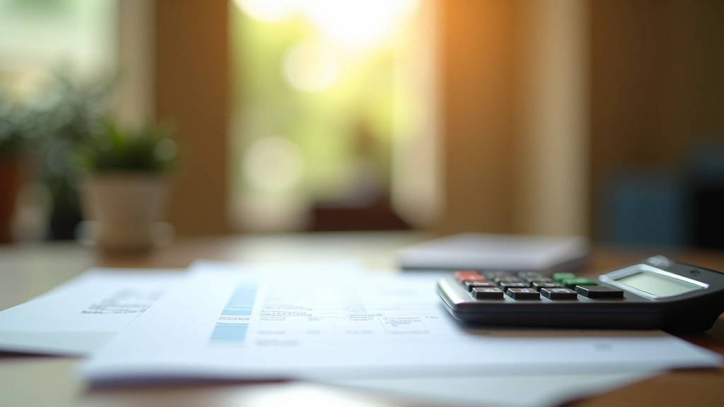 Malaysian family reviewing financial planning documents at home with coffee and notebook